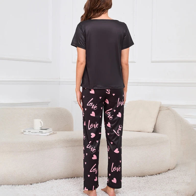 Adorable Heart Print Soft Set